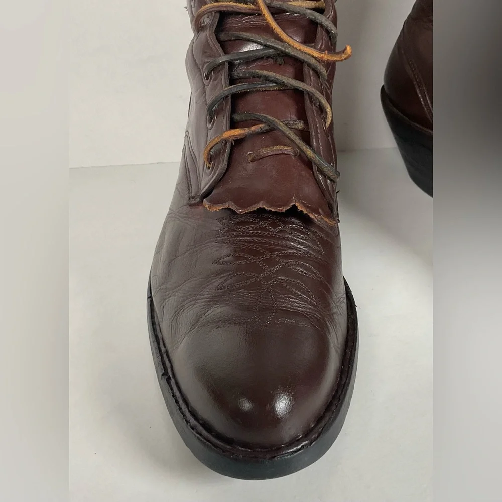 Custom Kiltie Packer Boots | Dark Brown | Men’s 9 D